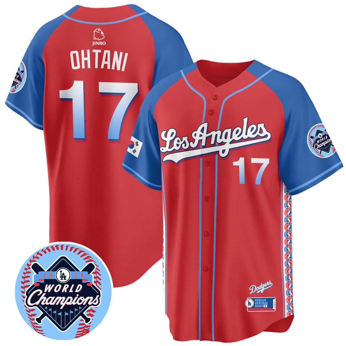 Men's Los Angeles Dodgers Korean Heritage Night Jersey - All Stitched