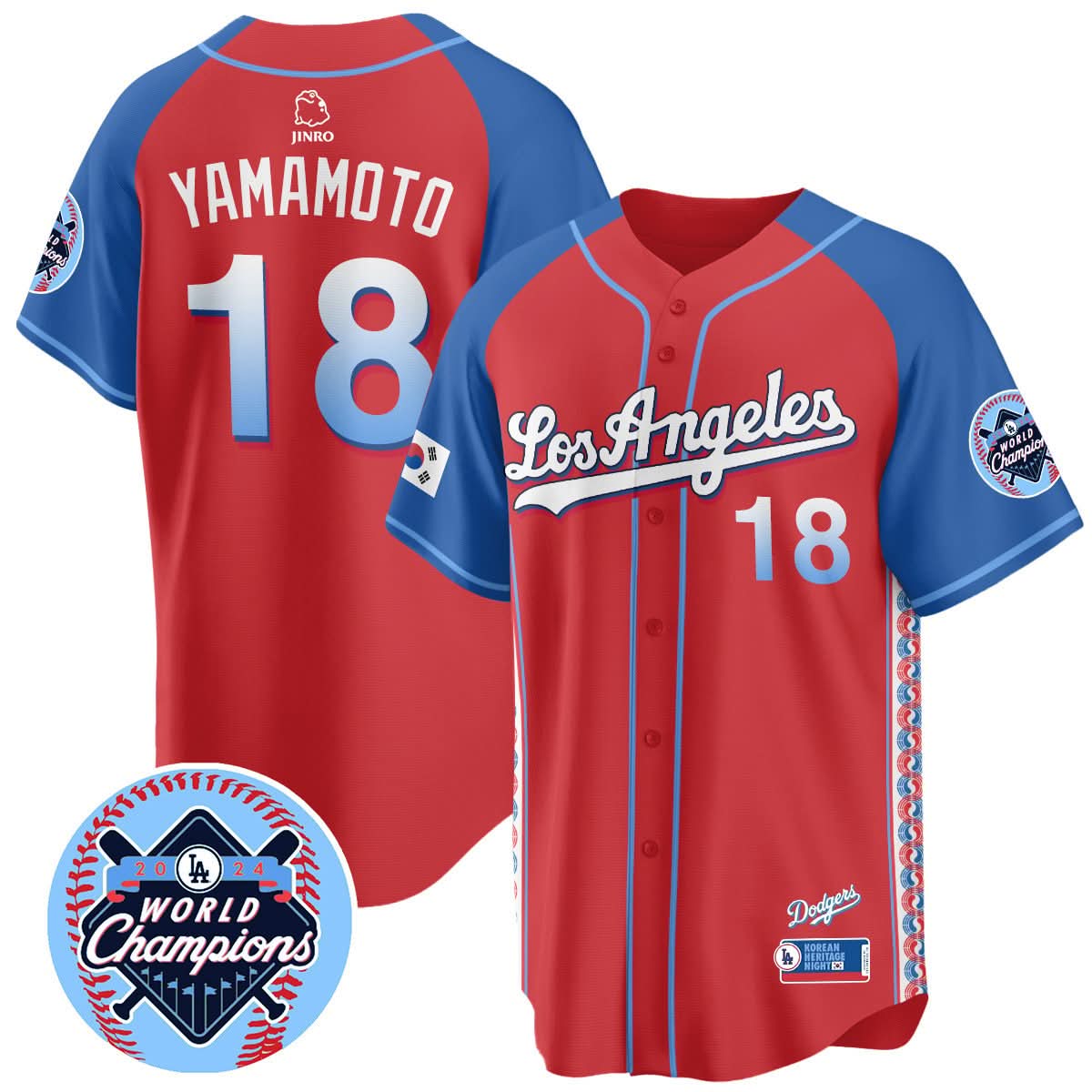 Men's Los Angeles Dodgers Korean Heritage Night Jersey - All Stitched