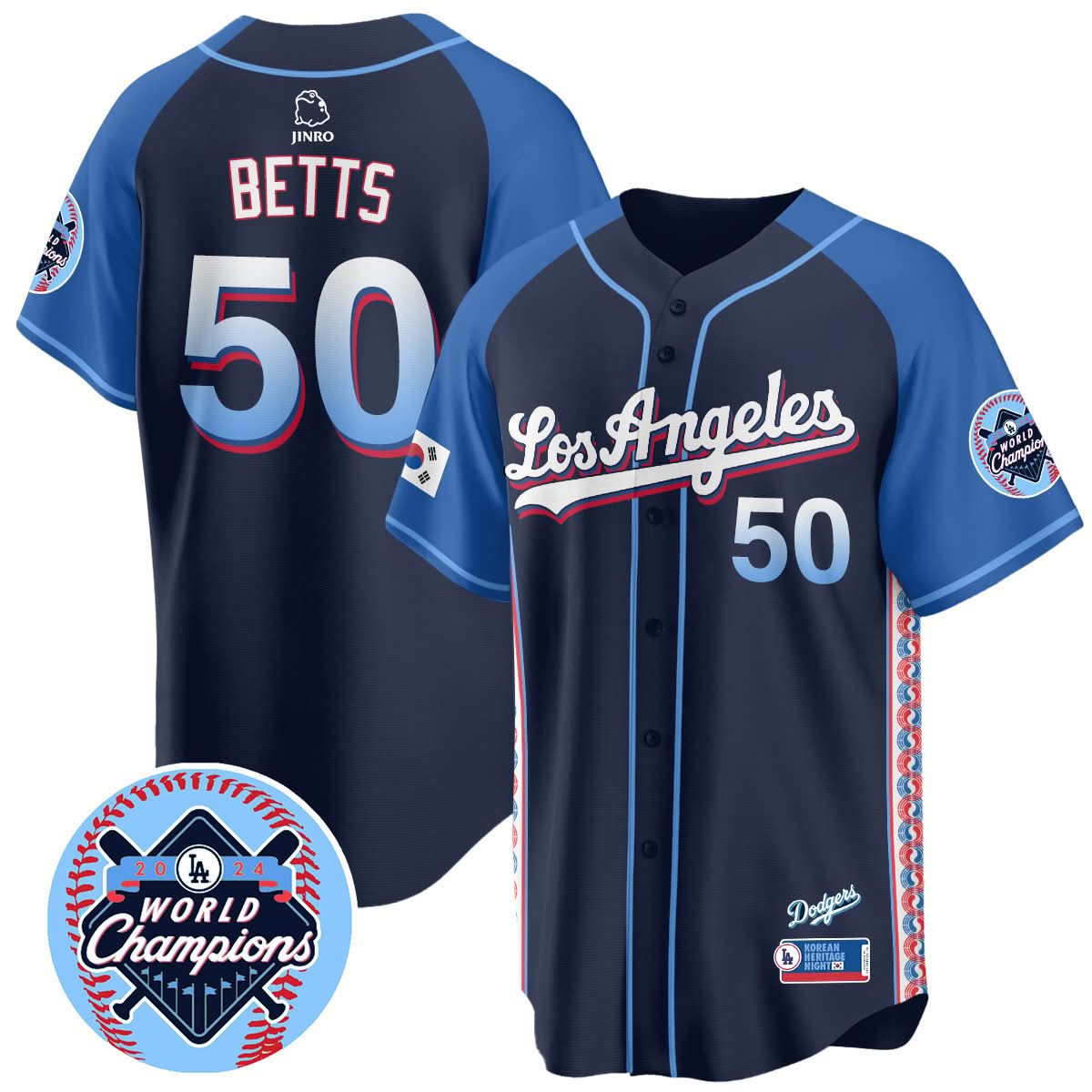 Men's Los Angeles Dodgers Korean Heritage Night Jersey - All Stitched