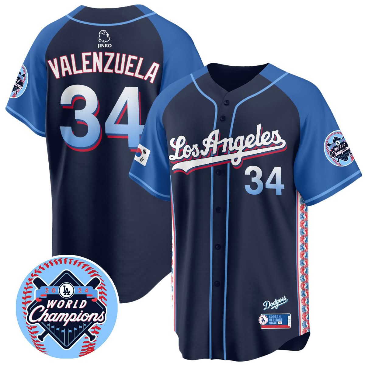 Men's Los Angeles Dodgers Korean Heritage Night Jersey - All Stitched