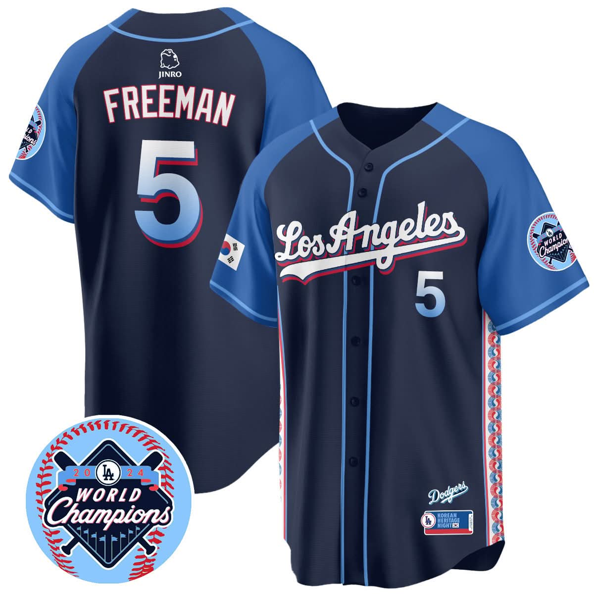 Men's Los Angeles Dodgers Korean Heritage Night Jersey - All Stitched