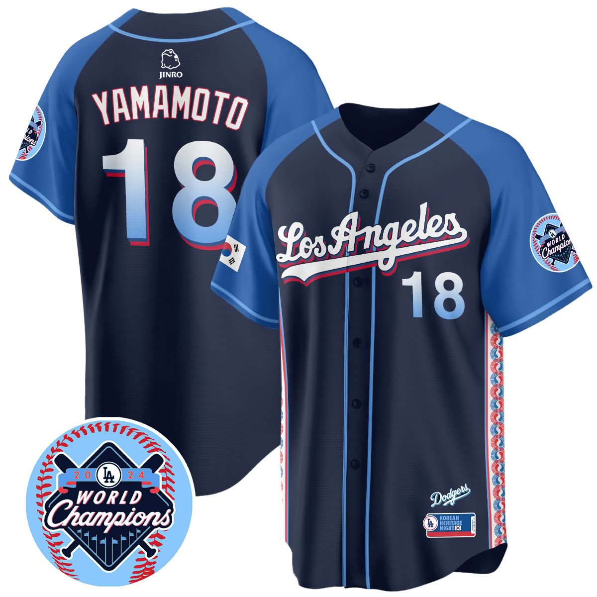 Men's Los Angeles Dodgers Korean Heritage Night Jersey - All Stitched