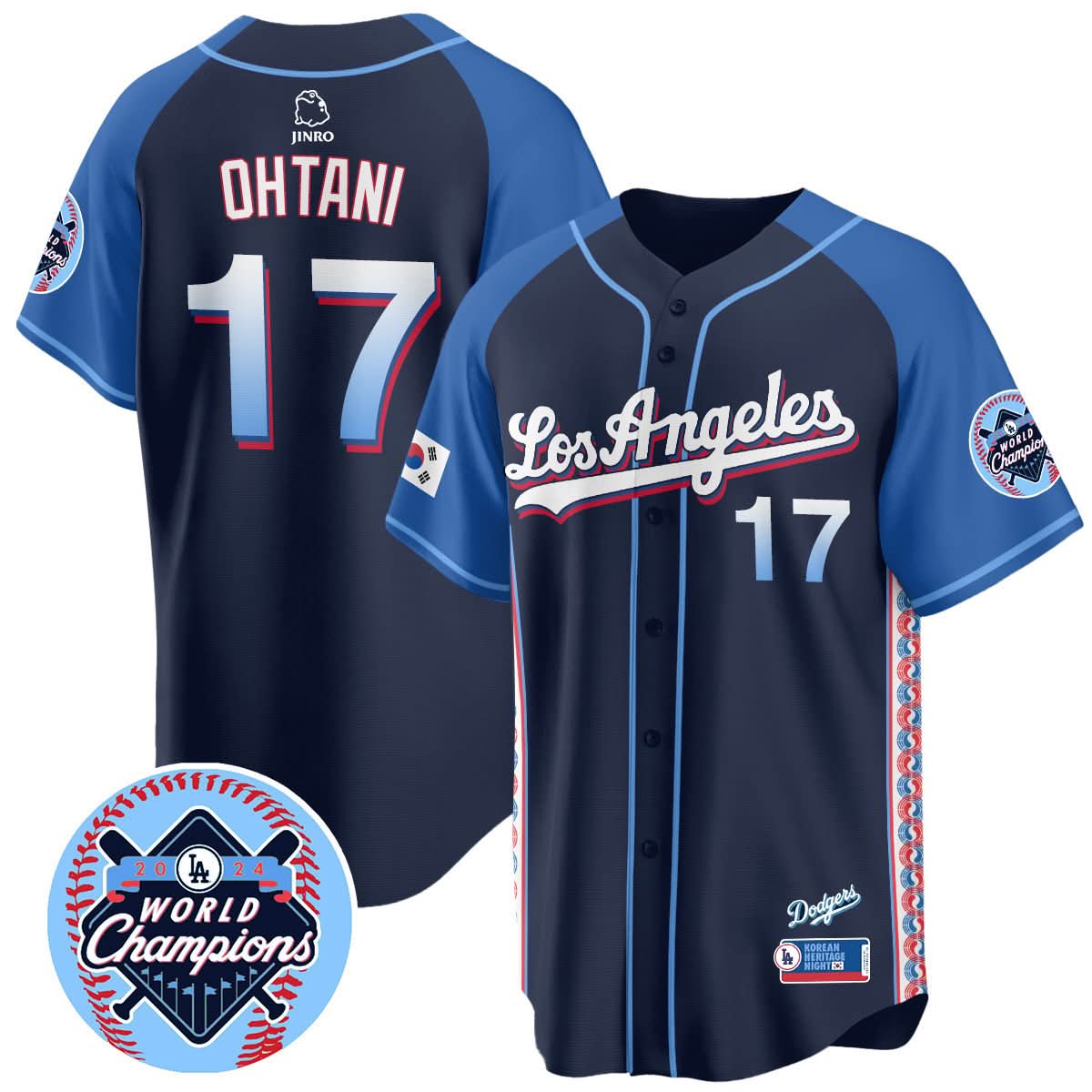 Los Angeles Dodgers Korean Heritage Night Jersey - All Stitched