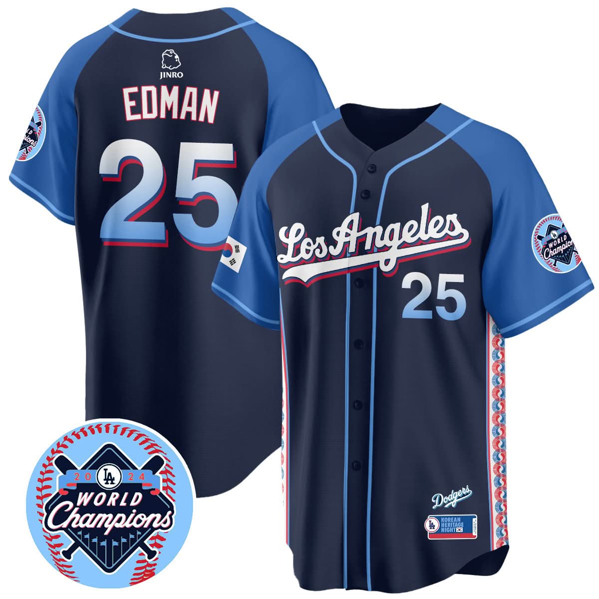 Men's Los Angeles Dodgers Korean Heritage Night Jersey - All Stitched