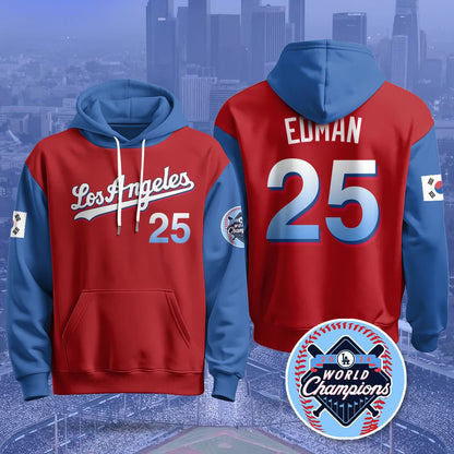 Los Angeles Dodgers Korean Heritage Night Hoodie - All Stitched