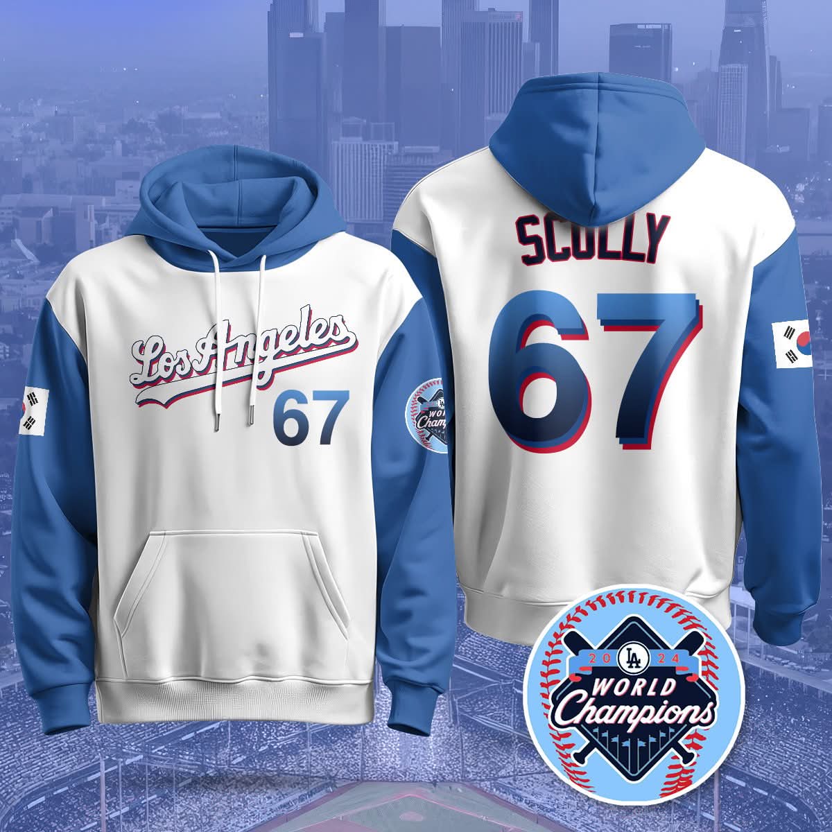 Los Angeles Dodgers Korean Heritage Night Hoodie - All Stitched