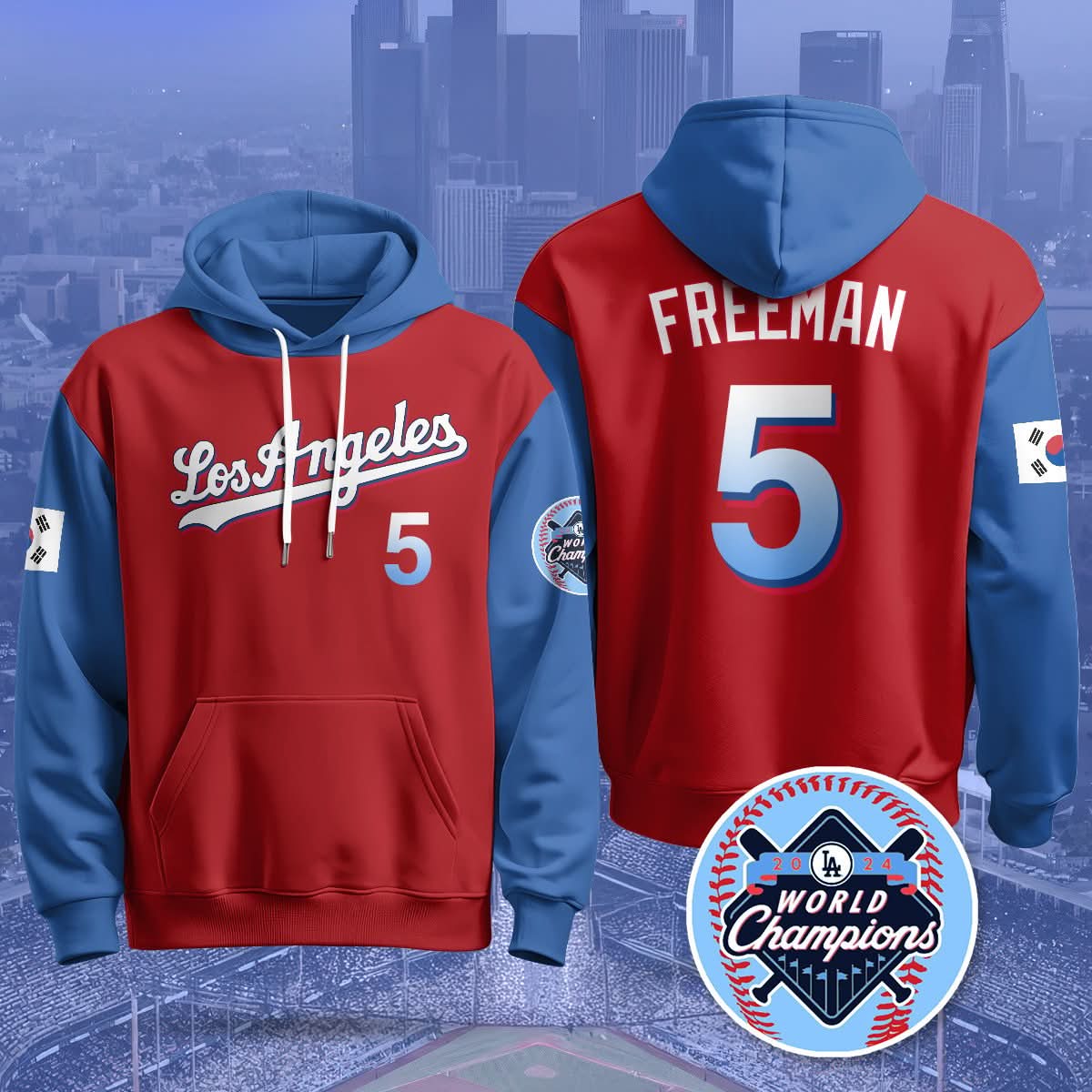 Los Angeles Dodgers Korean Heritage Night Hoodie - All Stitched