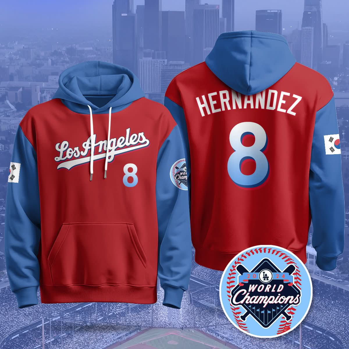 Los Angeles Dodgers Korean Heritage Night Hoodie - All Stitched
