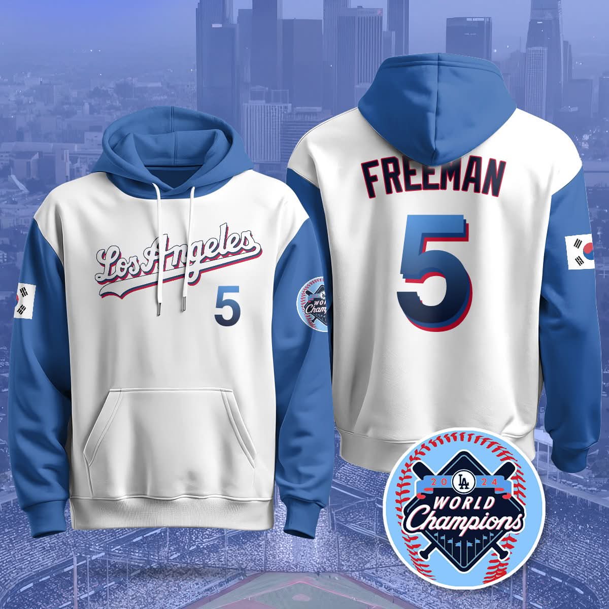 Los Angeles Dodgers Korean Heritage Night Hoodie - All Stitched