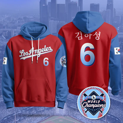 Los Angeles Dodgers Korean Heritage Night Hoodie - All Stitched