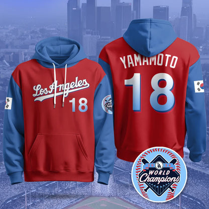 Los Angeles Dodgers Korean Heritage Night Hoodie - All Stitched