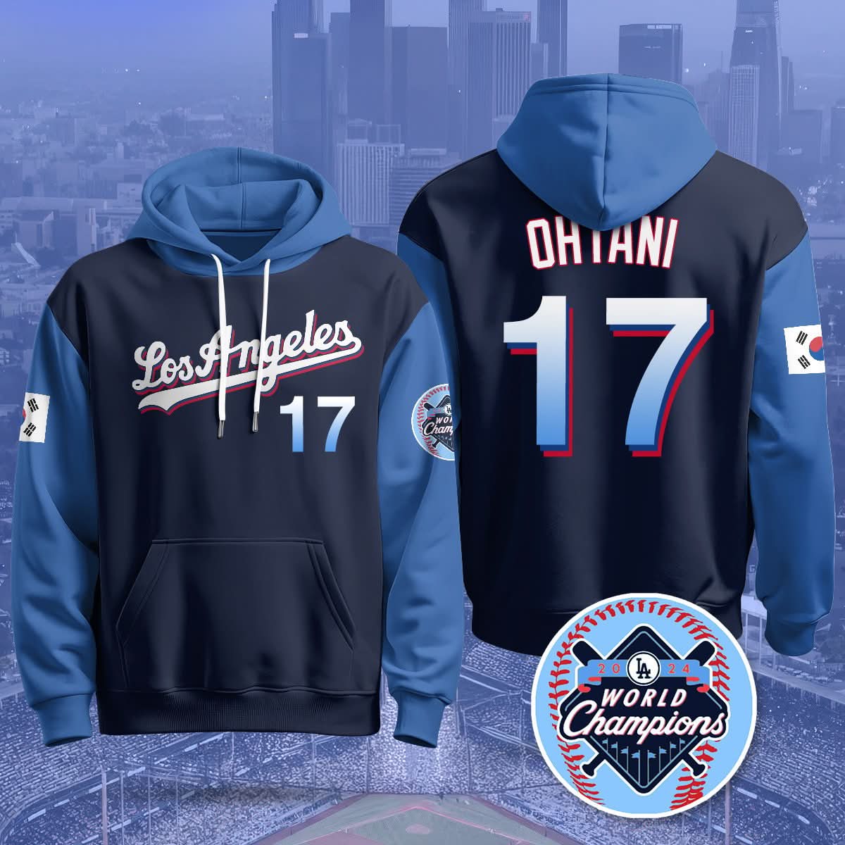 Los Angeles Dodgers Korean Heritage Night Hoodie - All Stitched