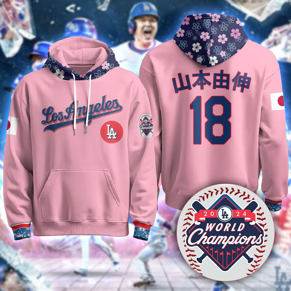 Los Angeles Dodgers Japanese Heritage Night Hoodie - All Stitched