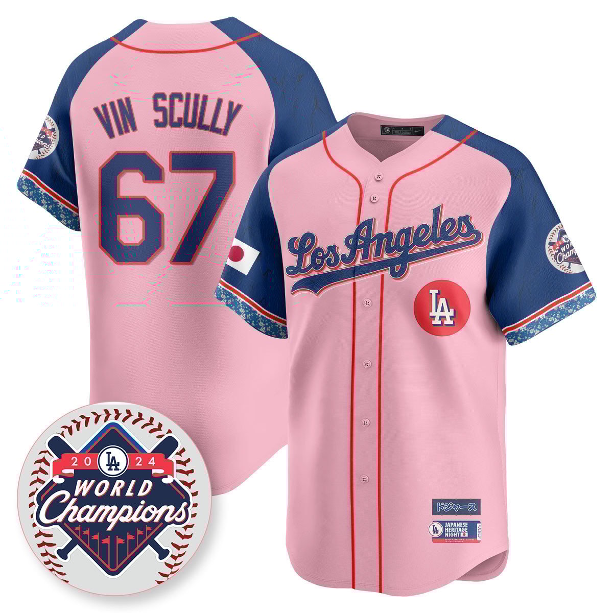 Men's Los Angeles Dodgers Japanese Heritage Night Jersey - All Stitched