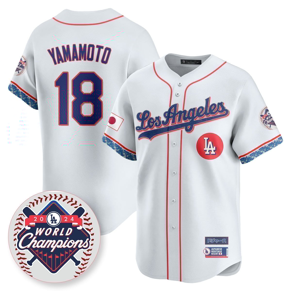 Men's Los Angeles Dodgers Japanese Heritage Night Jersey - All Stitched