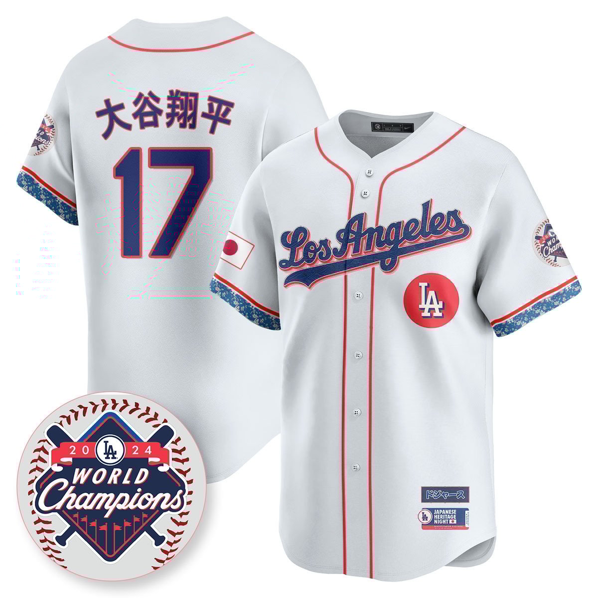 Los Angeles Dodgers Japanese Heritage Night Jersey - All Stitched