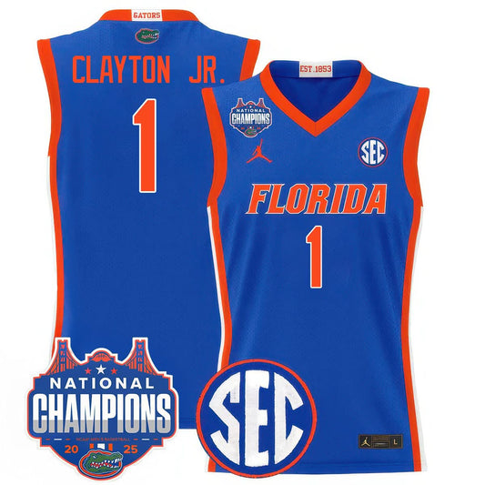 Florida Gators 2025 National Champions Basketball Jersey - All Stitched