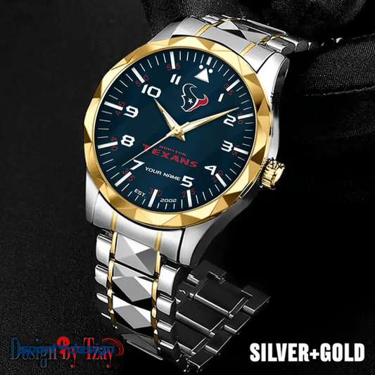 Houston Texans Luxury Diamond Men Watch Trending 2025