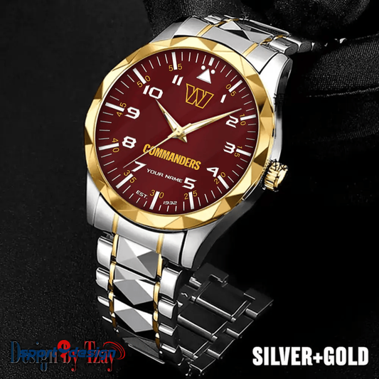 Washington Commanders Luxury Diamond Men Watch Trending 2025