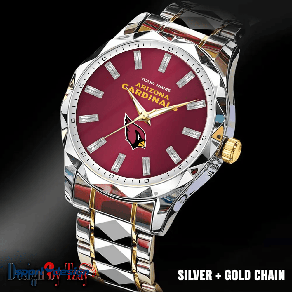 Arizona Cardinals Luxury Diamond Men Watch Trending 2025