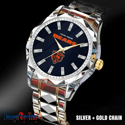 Chicago Bears Luxury Diamond Men Watch Trending 2025