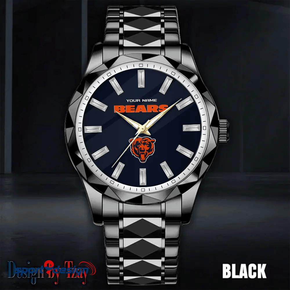 Chicago Bears Luxury Diamond Men Watch Trending 2025