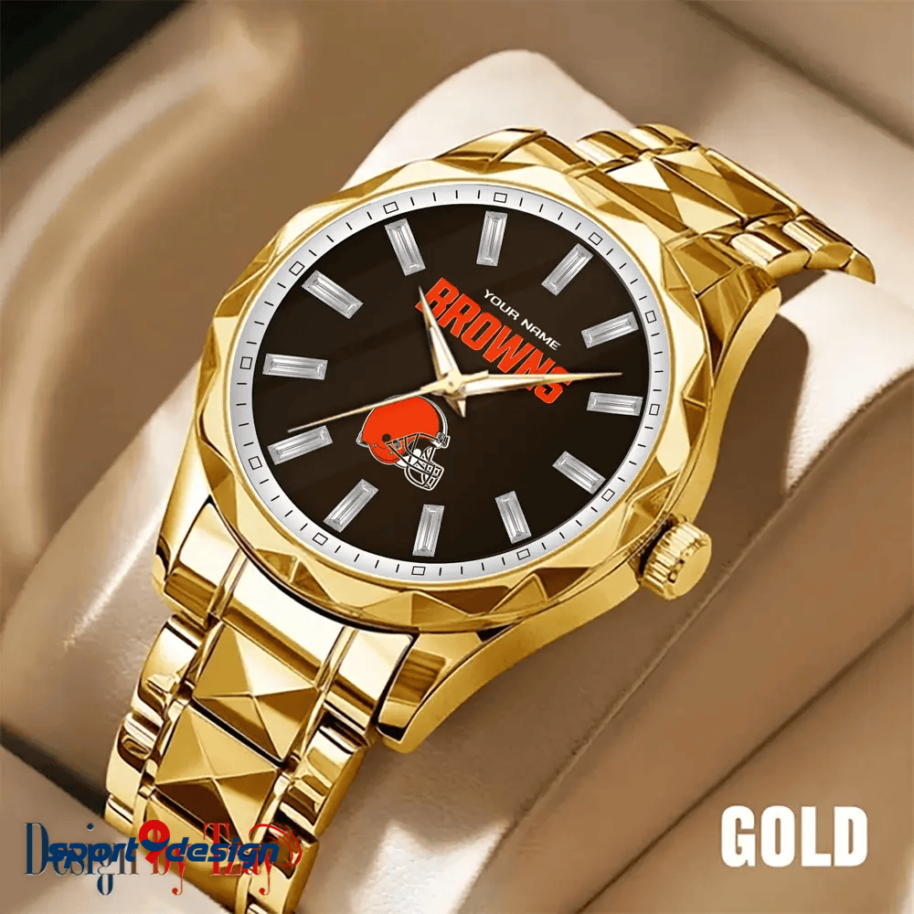 Cleveland Browns Luxury Diamond Men Watch Trending 2025
