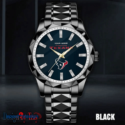 Houston Texans Luxury Diamond Men Watch Trending 2025