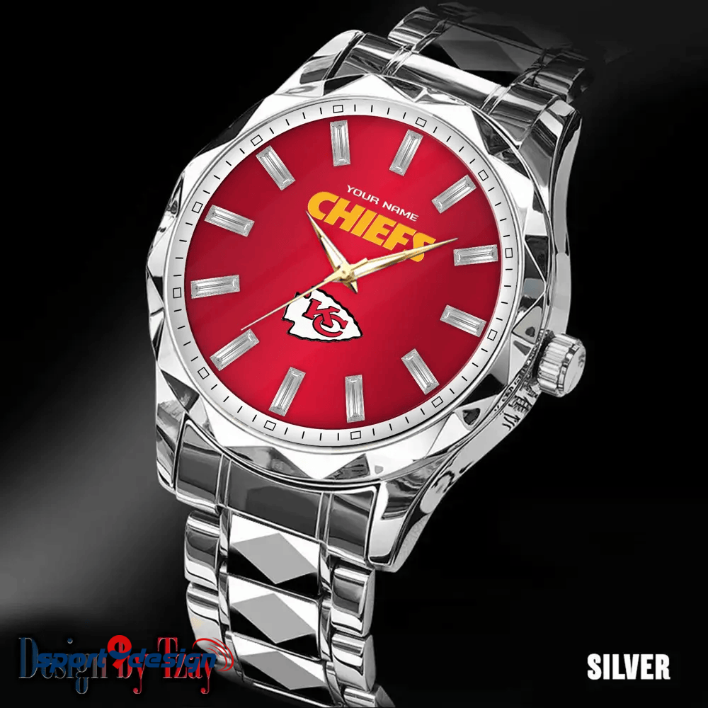 Kansas City Chiefs Luxury Diamond Men Watch Trending 2025