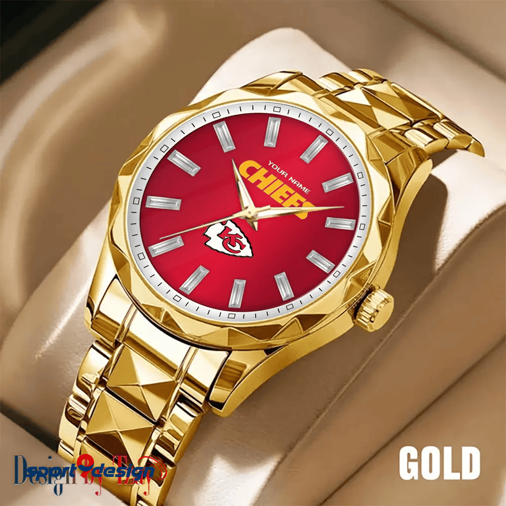 Kansas City Chiefs Luxury Diamond Men Watch Trending 2025