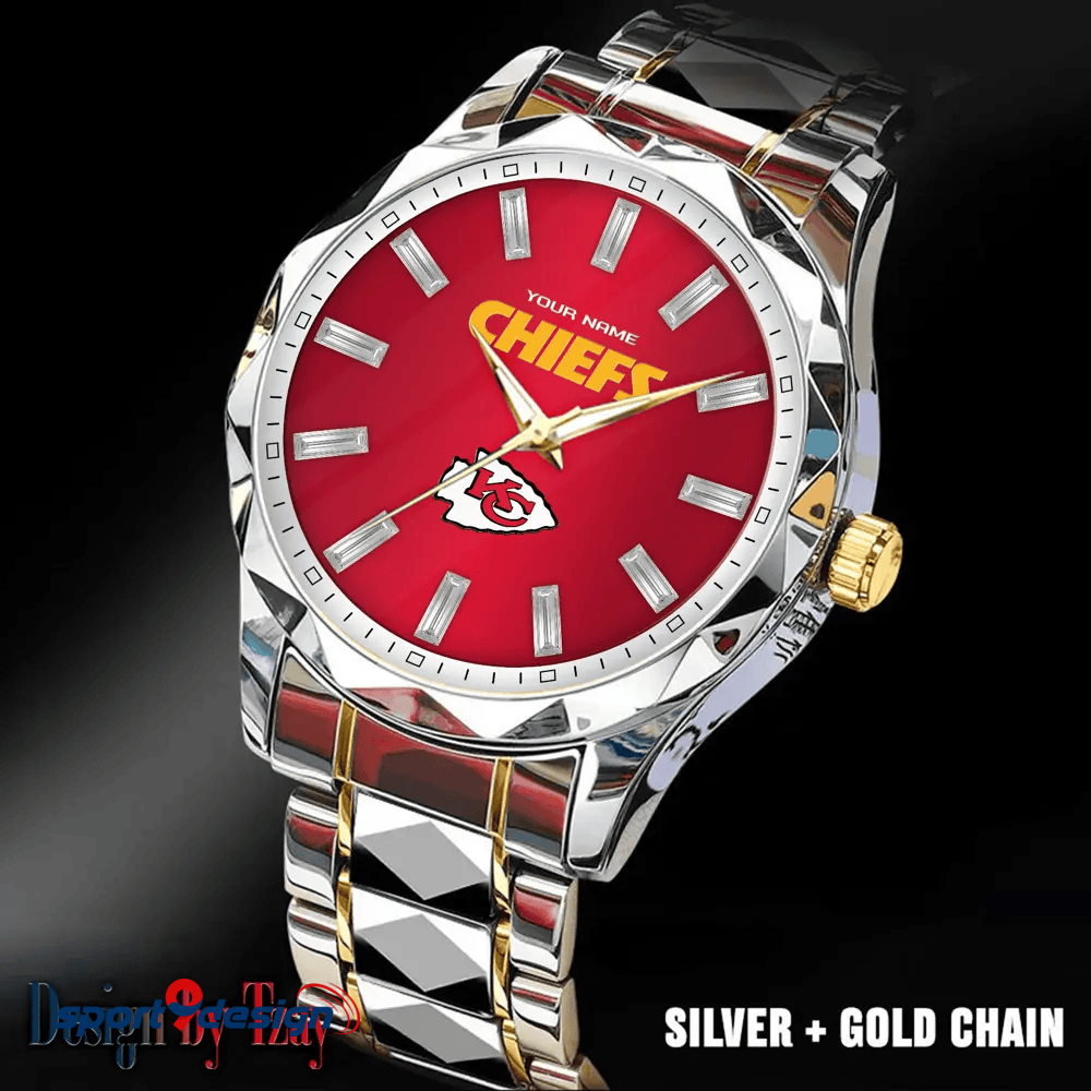 Kansas City Chiefs Luxury Diamond Men Watch Trending 2025