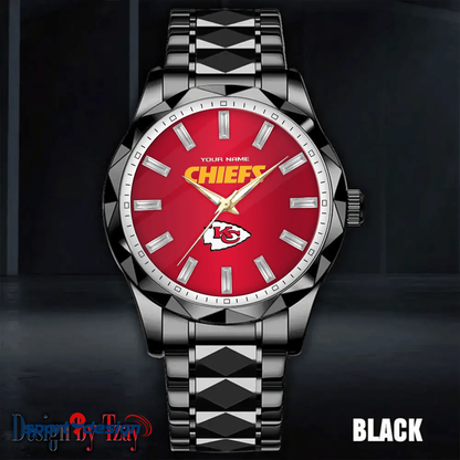 Kansas City Chiefs Luxury Diamond Men Watch Trending 2025