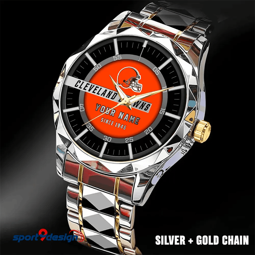 Cleveland Browns Luxury Diamond Men Watch Trending 2025
