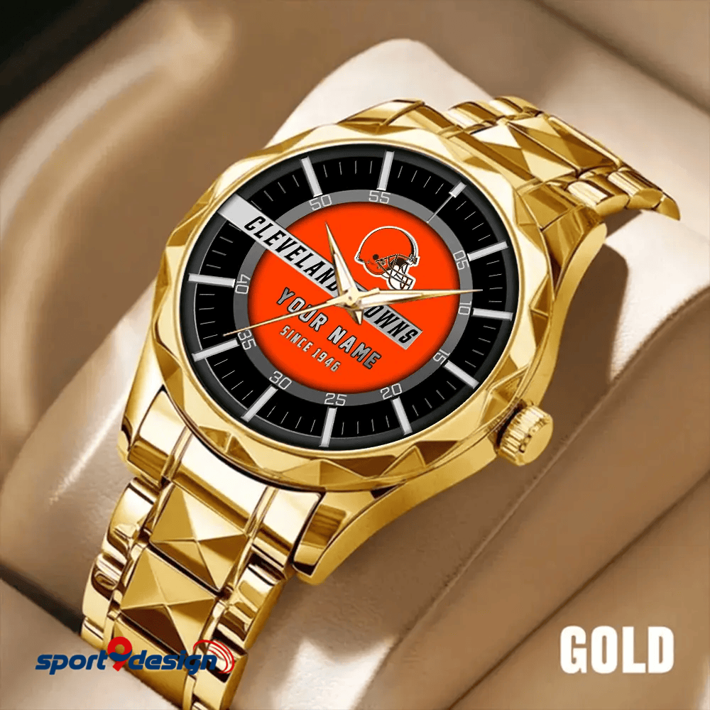 Cleveland Browns Luxury Diamond Men Watch Trending 2025