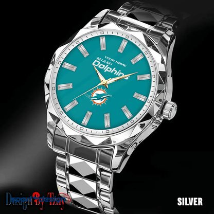 Miami Dolphins Luxury Diamond Men Watch Trending 2025