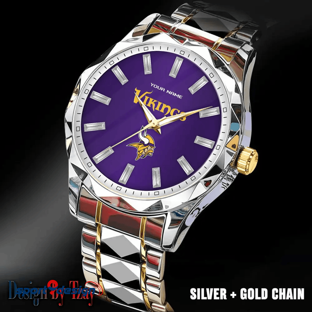 Minnesota Vikings Luxury Diamond Men Watch Trending 2025