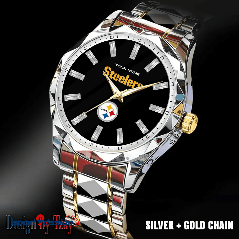 Pittsburgh Steelers Luxury Diamond Men Watch Trending 2025