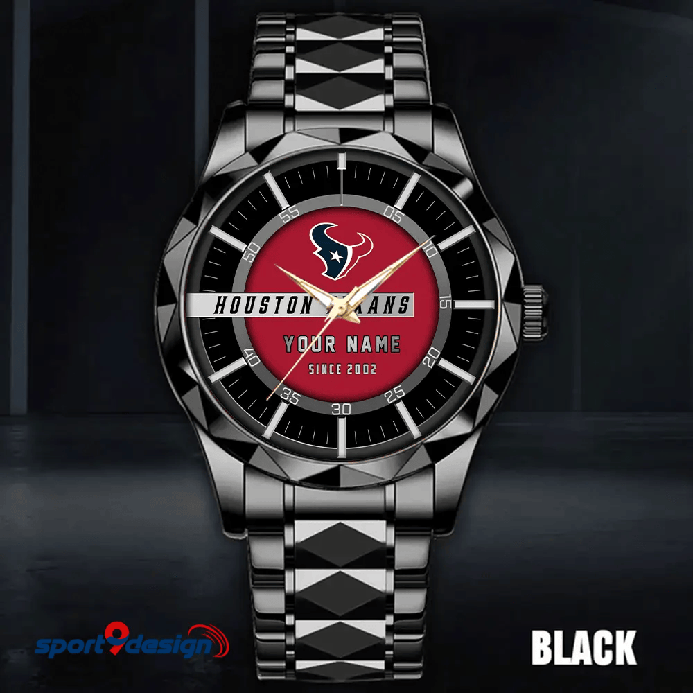 Houston Texans Luxury Diamond Men Watch Trending 2025