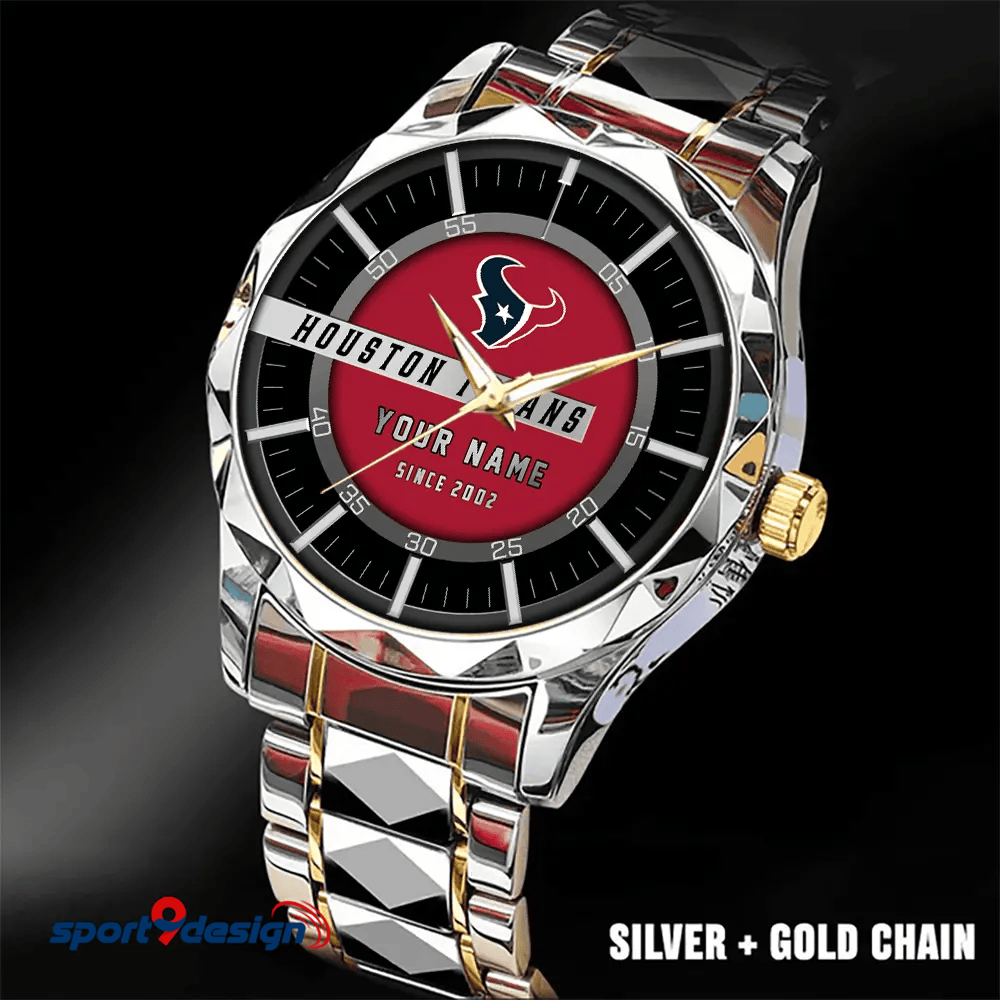 Houston Texans Luxury Diamond Men Watch Trending 2025