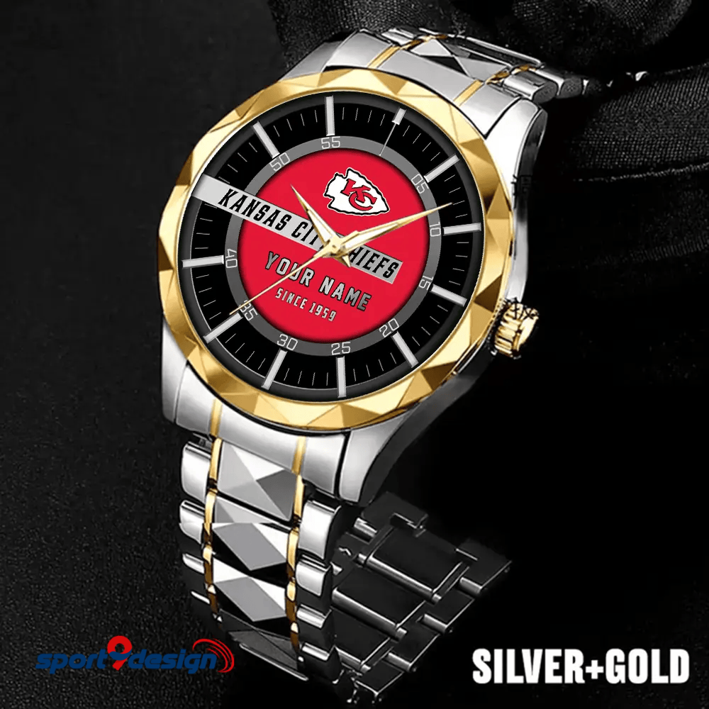 Kansas City Chiefs Luxury Diamond Men Watch Trending 2025
