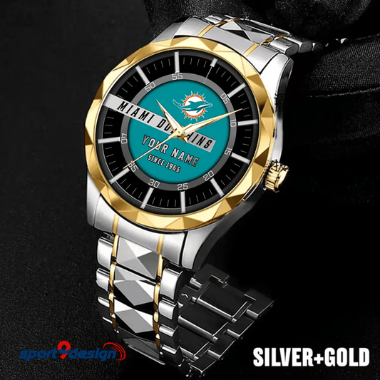 Miami Dolphins Luxury Diamond Men Watch Trending 2025