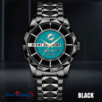 Miami Dolphins Luxury Diamond Men Watch Trending 2025