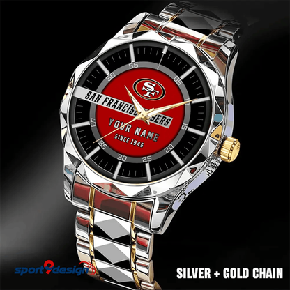 San Francisco 49ers Luxury Diamond Men Watch Trending 2025