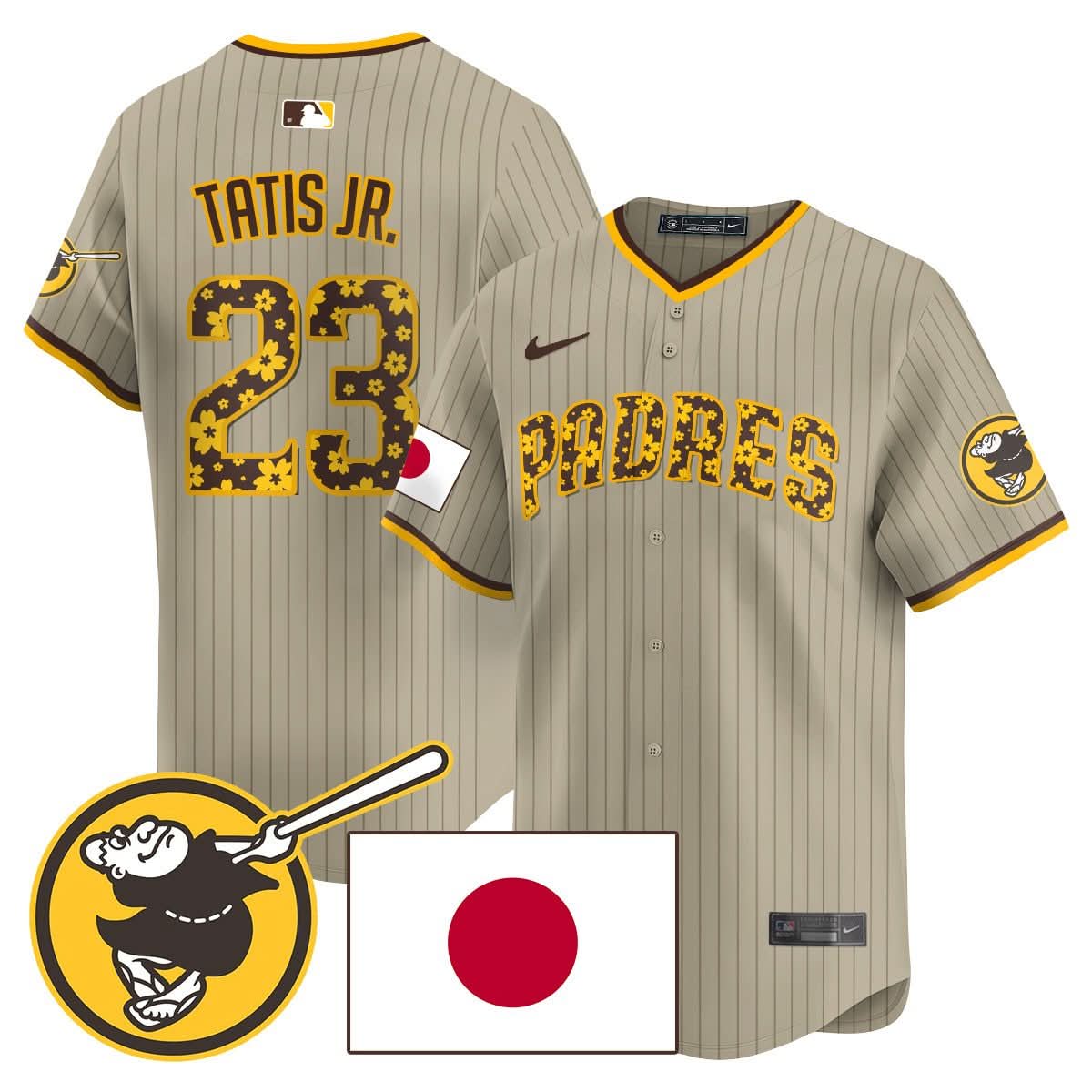 Men's San Diego Padres Japanese Heritage Jersey - All Stitched