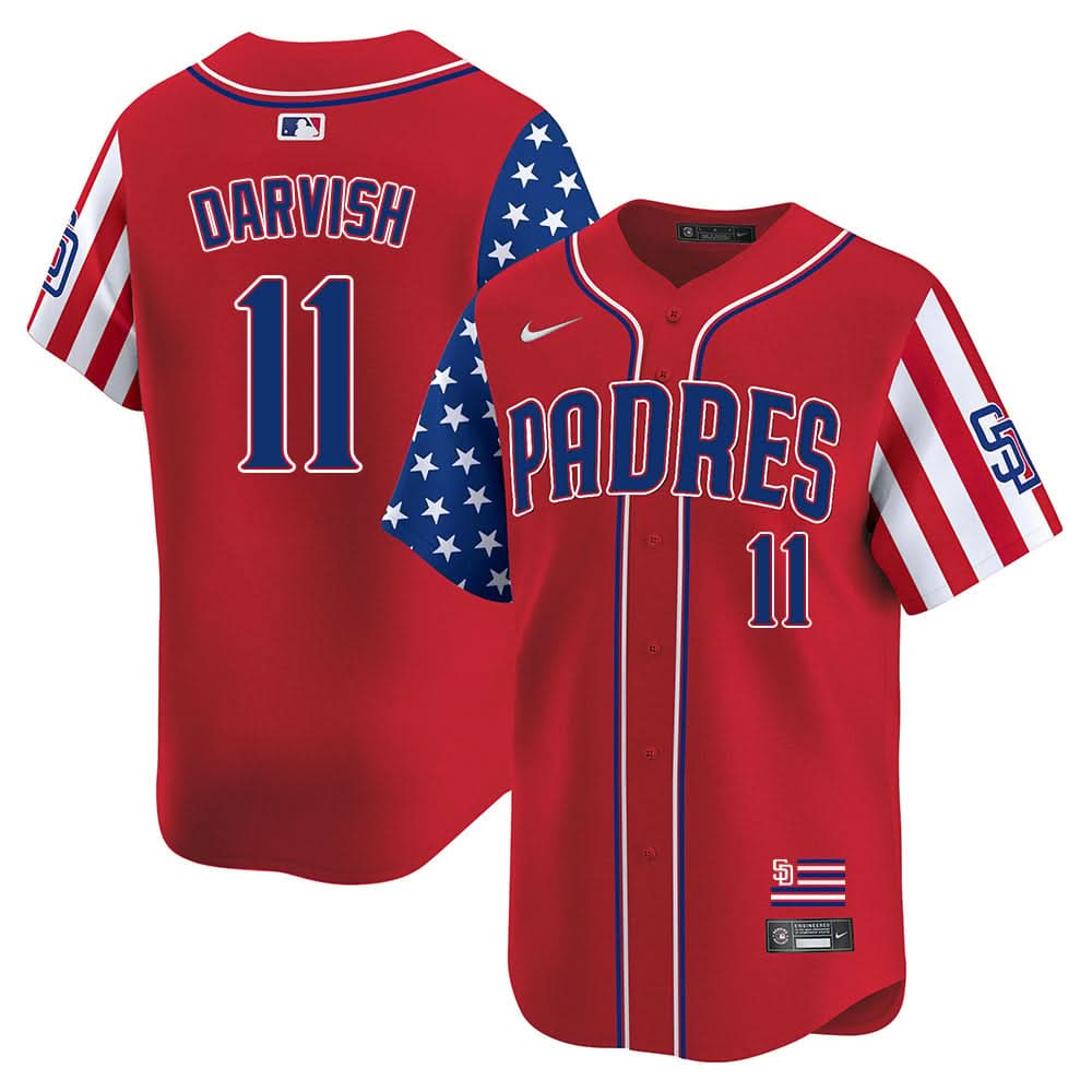 Men's San Diego Padres Independence Day Jersey - All Stitched