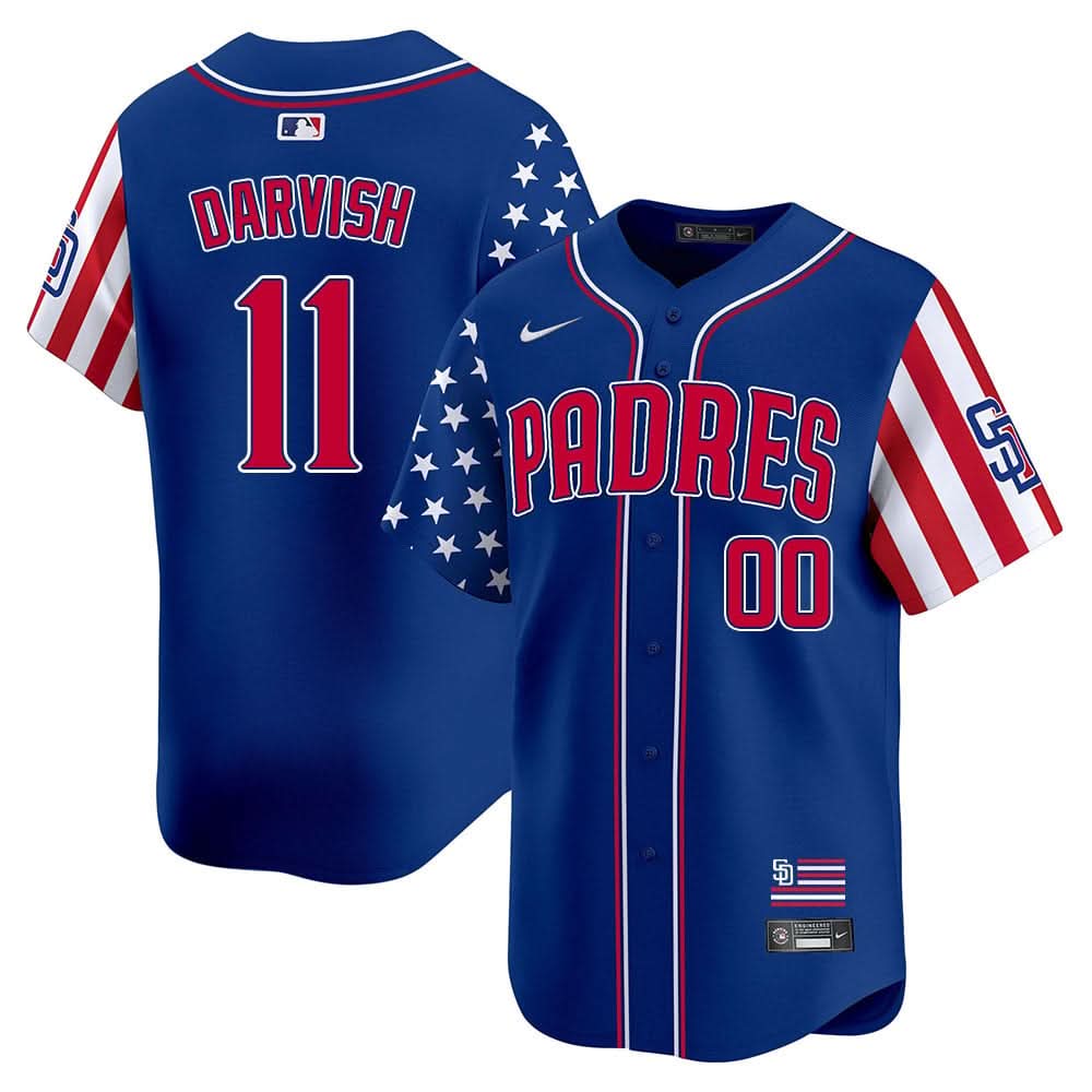 Men's San Diego Padres Independence Day Jersey - All Stitched