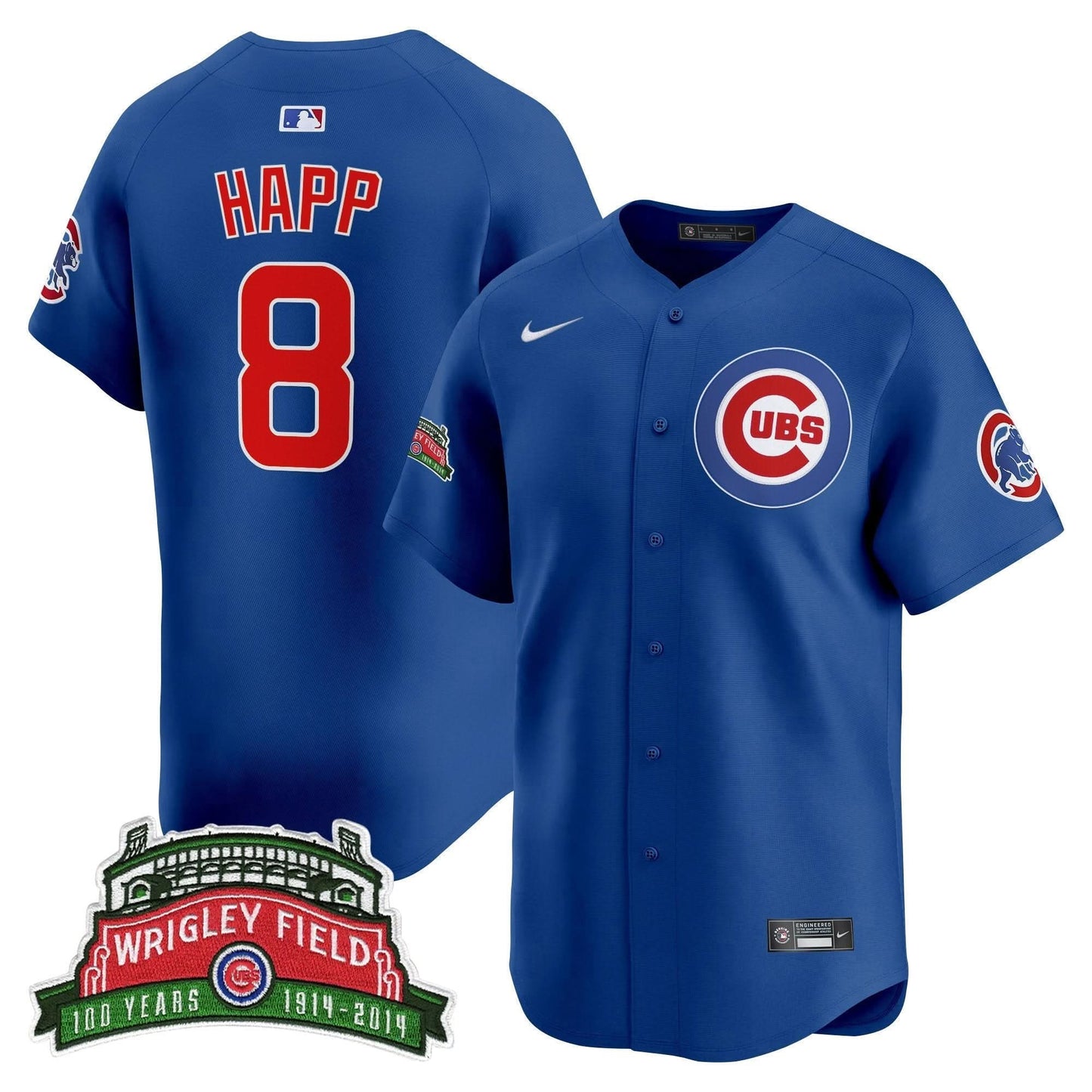 Men's Chicago Cubs Wrigley Field Style Vapor Premier Limited Jersey - All Stitched