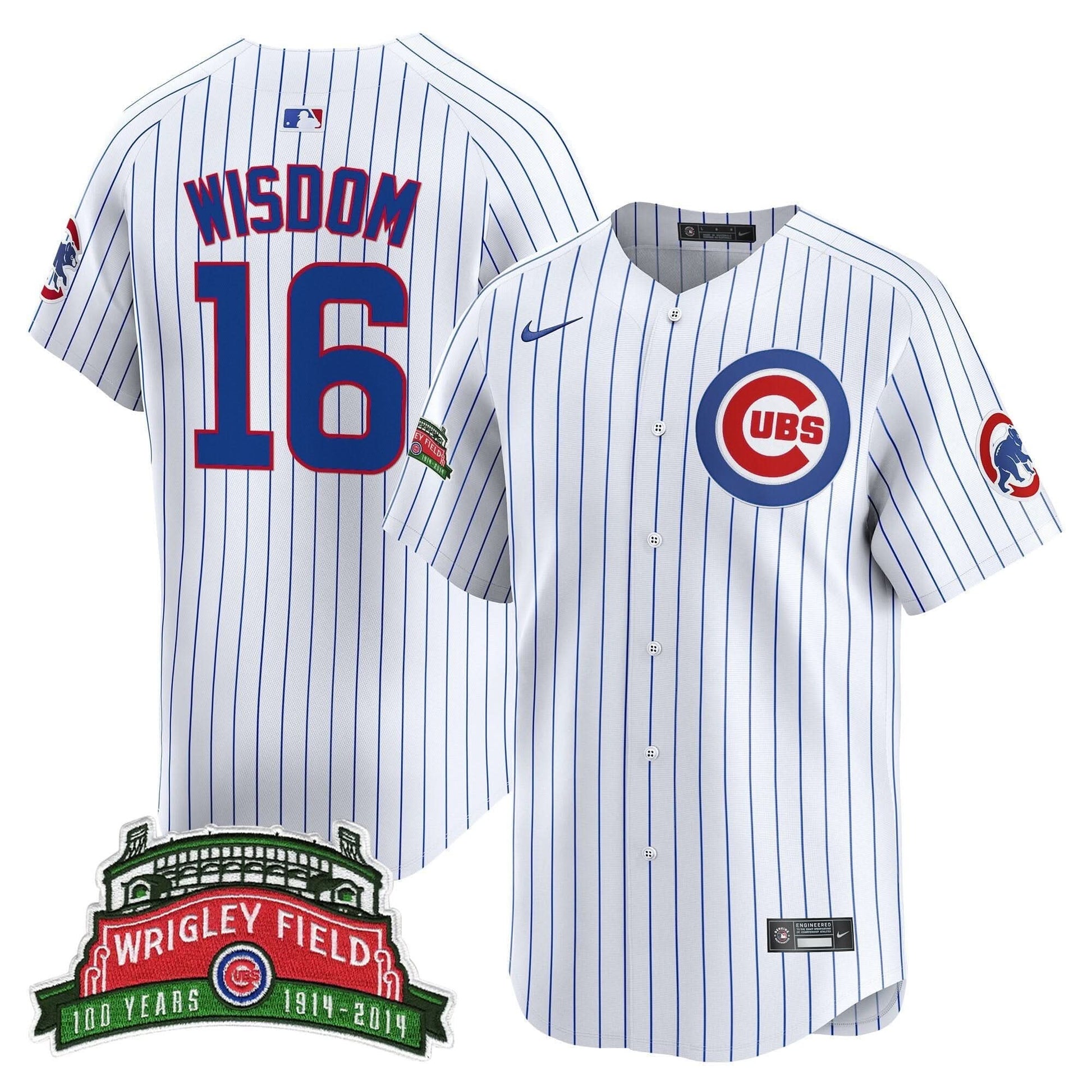 Men's Chicago Cubs Wrigley Field Style Vapor Premier Limited Jersey - All Stitched