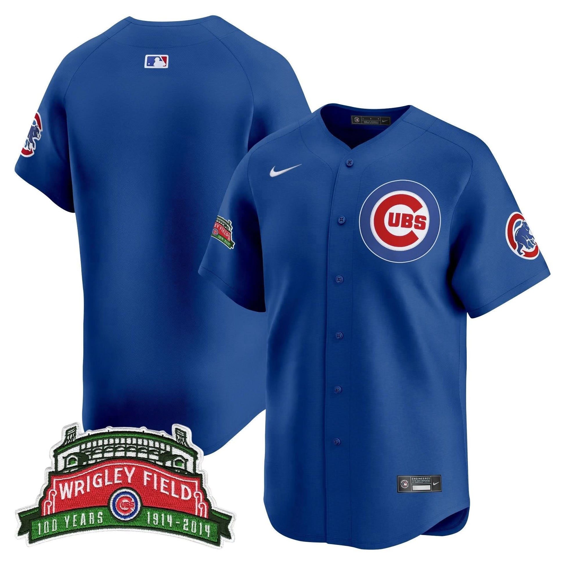 Men's Chicago Cubs Wrigley Field Style Vapor Premier Limited Jersey - All Stitched
