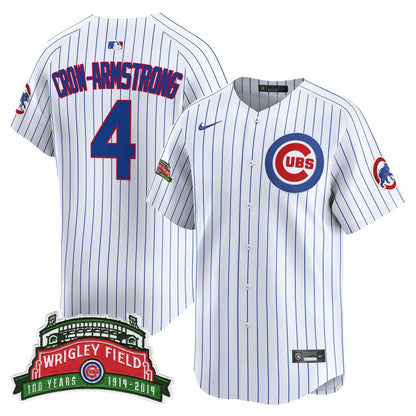 Men's Chicago Cubs Wrigley Field Style Vapor Premier Limited Jersey - All Stitched